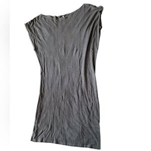 Sense Gray Ribbed Midi Dress – Size medium